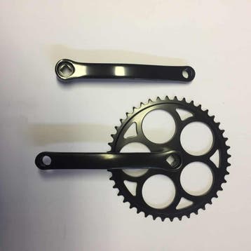 Crank set zwart. 44T, Verzenden, Nieuw, Budgetfietsonderdelen.nl
