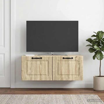 vidaXL Wandbeugel TV-kast Sonoma Eiken 78,5 x 31 x 30 cm, Minder dan 50 cm, Verzenden, Nieuw, Minder dan 100 cm