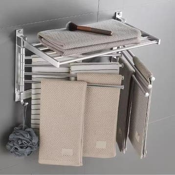 Opvouwbaar Wand Droogrek Draaibaar Handdoek Wasrek, Verzenden, Nieuw