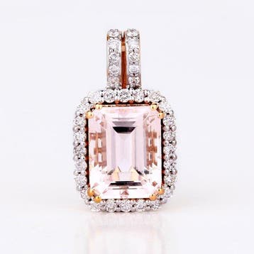 Hanger - 14 karaat Roségoud - 2.86ct. tw. Morganiet -
