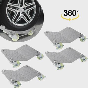 4x Autowiel Dolly Set - Verplaatsingshulp voor Banden met 36, Verzenden, Nieuw