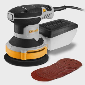 DEKO 300W Excentrische Schuurmachine met 16 Schuurbladen, 12, Verzenden, Nieuw