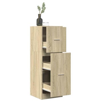 vidaXL Apothekerskast 40x41x118 cm bewerkt hout sonoma, Huis en Inrichting, Verzenden, Nieuw