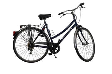 On the Road damesfiets – blauwe hybride/stadsfiets met Shi, Ophalen of Verzenden, Nieuw