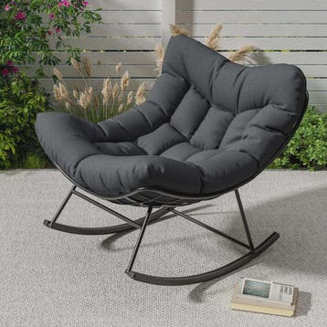 Oversized Papasan Schommelstoel Buiten - Comfortabele Lounge, Verzenden, Nieuw