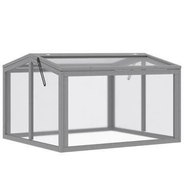 TRUUSK Kweekbed 90x80x58 cm - Kas met Houten &amp; Polycarbo, Verzenden
