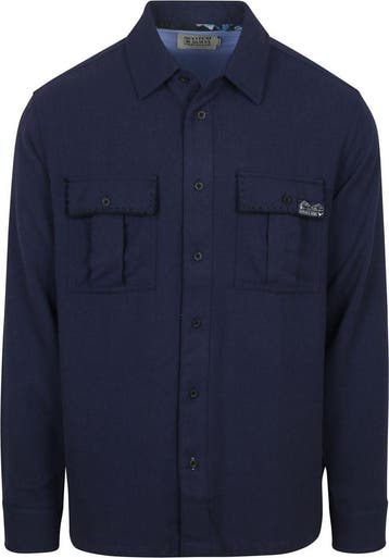 Scotch and Soda Overshirt Textured Navy maat M Heren, Verzenden, Nieuw, Blauw, Scotch and Soda