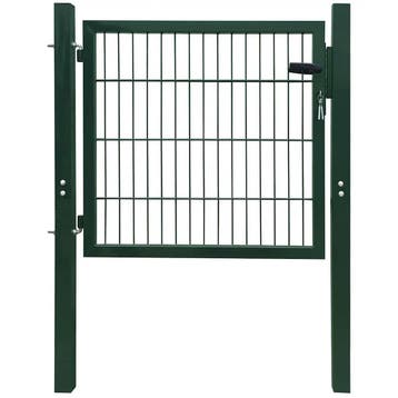 vidaXL Poort 100x100 cm staal groen, Tuin en Terras, Verzenden, Nieuw