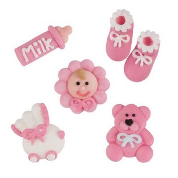Günthart Suikerdecoratie Baby Roze 96st., Verzenden, Nieuw