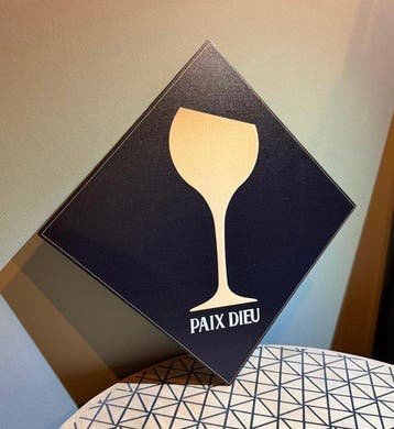 Prachtig embleem Paix Dieu-bier - metalen plaat - 30 cm × 30
