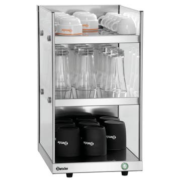 Kopjesverwarmer | Glas/RVS | 103 Kopjes | 30°C/60°C | 0.3kW, Verzenden, Nieuw in verpakking