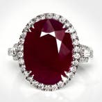 Zonder minimumprijs - Ring - 14 karaat Witgoud, HRD 10,02 ct, Nieuw