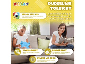 Deplay -  Kids Tablet Lite 4 - 7 Inch 32 Gb  Wifi - Blauw, Computers en Software, Android Tablets, 32 GB, Verzenden, Nieuw, Deplay
