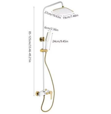 Gouden doucheset met regendouche en handdouche, Doe-het-zelf en Verbouw, Sanitair, Verzenden, Nieuw