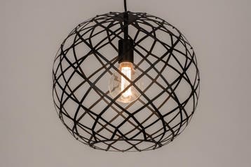 Rietveld Hanglampen - Zwart - Metaal, Verzenden, Nieuw