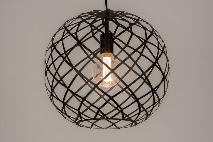 Rietveld Hanglampen - Zwart - Metaal, Huis en Inrichting, Lampen | Hanglampen, Verzenden