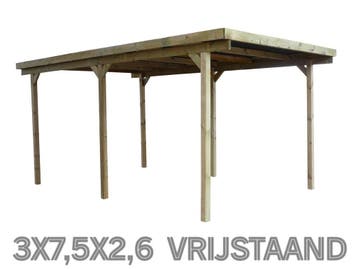 carport vrijstaand 3x7,5x2,6, Nieuw