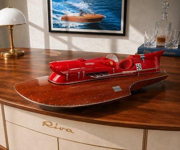 Hydroplane maquette de luxe modelisme FERRARI ARNO IX bois, Nieuw