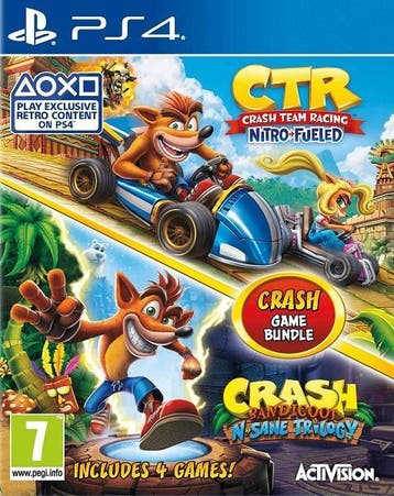 Crash Team Racing Nitro-Fueled + Crash Bandicoot N.Sane, Spelcomputers en Games, 2 spelers, Ophalen of Verzenden, Zo goed als nieuw