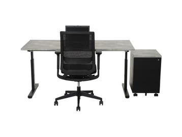 Bureau TUBE zwart-betongrijs 120x80, Ophalen of Verzenden, Nieuw in verpakking