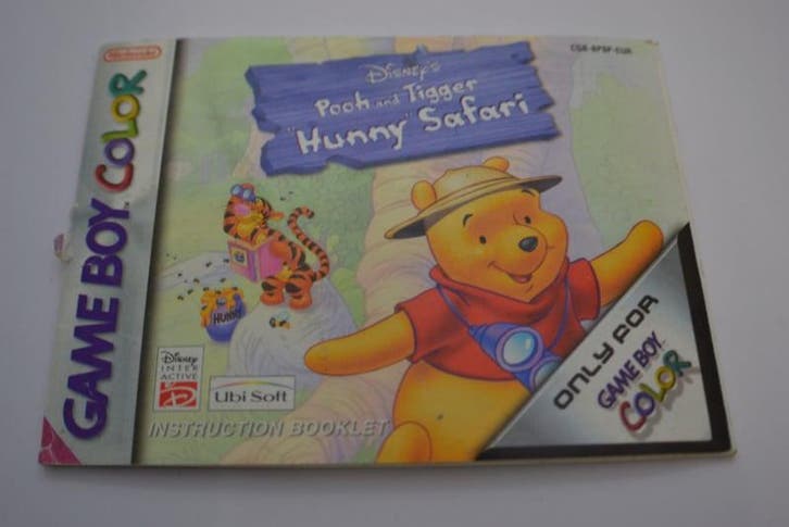Pooh & Tiggers Hunny Safari (GBC EUR MANUAL), Spelcomputers en Games, Spelcomputers | Nintendo Portables | Accessoires, Zo goed als nieuw