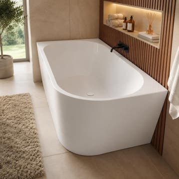 Ligbad Isia  170 x 78 x 60 cm Hoekbad wit links, Verzenden, Nieuw, Bad