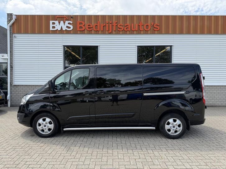 Ford - Transit Custom - Bestelbus dubbele cabine - 290 2.0, Auto's, Bestelauto's, Automaat, Diesel, Zwart, Ford, Ophalen of Verzenden