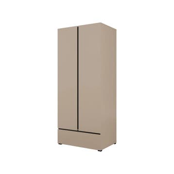 Kledingkast Crotone - Taupe - 2-Deurs met Lade, Verzenden, Nieuw