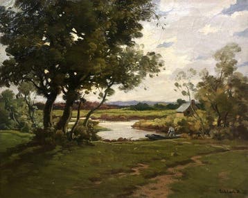 Paul André Jean Eschbach (1881-1961) - Aubord de lEau