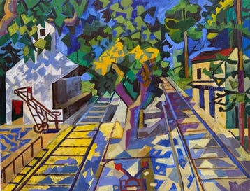 Armand Meffre (1929–2009) - La Gare de Robion n°4, 1983