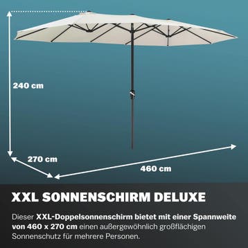 Dubbele Parasol Crème met UV-bescherming 80+, Verzenden, Nieuw