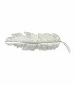 Haarspeld Patentspeld 7cm - Veervorm – Metaal – Zilver, Nieuw