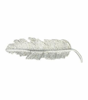 Haarspeld Patentspeld 7cm - Veervorm – Metaal – Zilver, Sieraden, Tassen en Uiterlijk, Nieuw