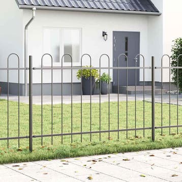 vidaXL Tuinhek BOXTEL 8 st 13,6 x 1,2 m Poedercoating staal, Verzenden, Nieuw, IJzer