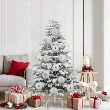 vidaXL Kerstbal Set XL 9 st zilver Ø 15 cm Kunststof, Verzenden, Nieuw