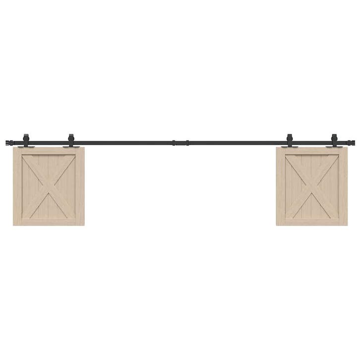 vidaXL Ophangset voor schuifdeur 213 cm koolstofstaal, Doe-het-zelf en Verbouw, Overige Doe-het-zelf en Verbouw, Nieuw, Verzenden