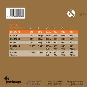 Galli LS1047 Phosphor Bronze Akoestische Gitaar Snaren Extra, Ophalen of Verzenden, Nieuw