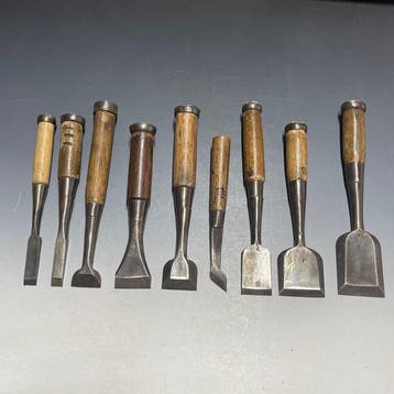 Tataki Oire Nomi | Bench Hevy Duty Chisels Set -, Antiek en Kunst