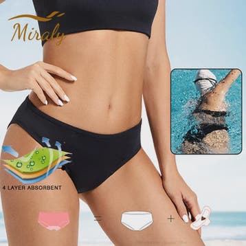 Dames Periode Bikini Broekje - 4 Laags Lekvrij en Absorberen, Verzenden