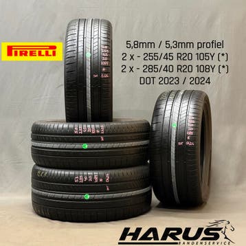 255/45/20 285/40/20 Pirelli zomerbanden 5,8/5,3mm profiel 4X, Auto-onderdelen, Gebruikt, 255 mm, Ophalen of Verzenden, Band(en)