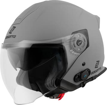 Bogotto H586 BT Solid Mat Licht Grijs Bluetooth Jethelm, Jethelm, Nieuw met kaartje, Overige merken, Heren