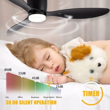 Plafondventilator LED Scandinavisch Stil Modern, Verzenden, Nieuw