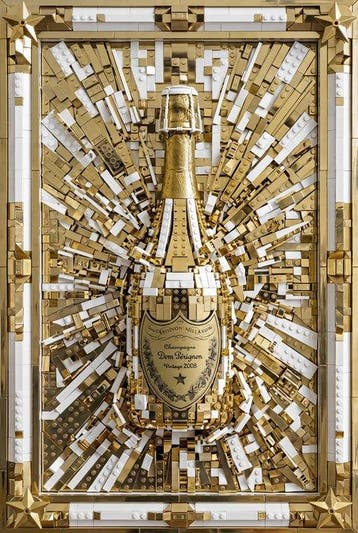 Artxlife - Luxurious Golden Lego Dom Perignon Explosion, Nieuw