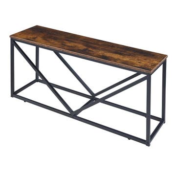 [en.casa] Brandhout rek Vaasa houtopslag 50x100x30 cm zwart, Verzenden