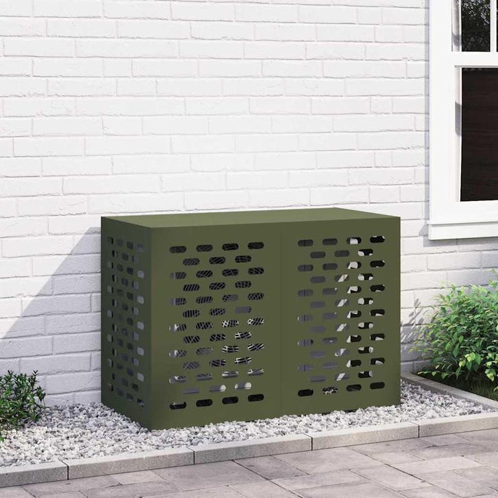 vidaXL Airconditioner hoes Olijfgroen 100 x 50 x 70 cm Staal, Witgoed en Apparatuur, Airco's, Nieuw, Verzenden
