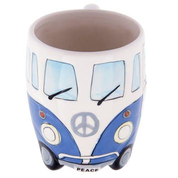 Keramiek mok Camper Blauw (Overige mokken, Mokken), Ophalen of Verzenden, Nieuw