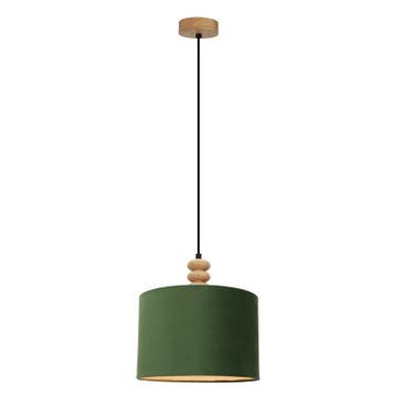 Landelijke hanglamp groen, Kinga, Ophalen of Verzenden, Nieuw, Hout, Landelijk