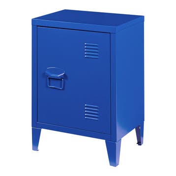 Nachtkastje Inari metaal 57x40x30 cm blauw [en.casa], Huis en Inrichting, Tafels | Bijzettafels, Verzenden, Nieuw