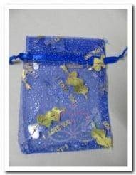Cadeauzakje giftbag Organza I Love You Blue 7x9 cm, Ophalen of Verzenden, Nieuw