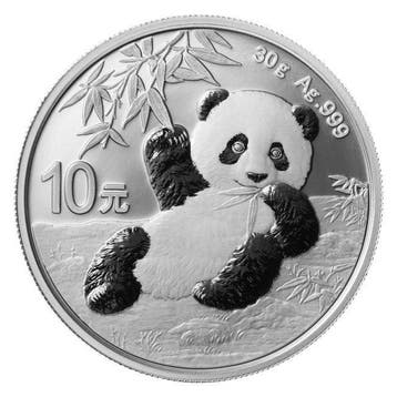 China. 10 Yuan 2020 30g ¥10 CNY Chinese Silver Panda Coin BU